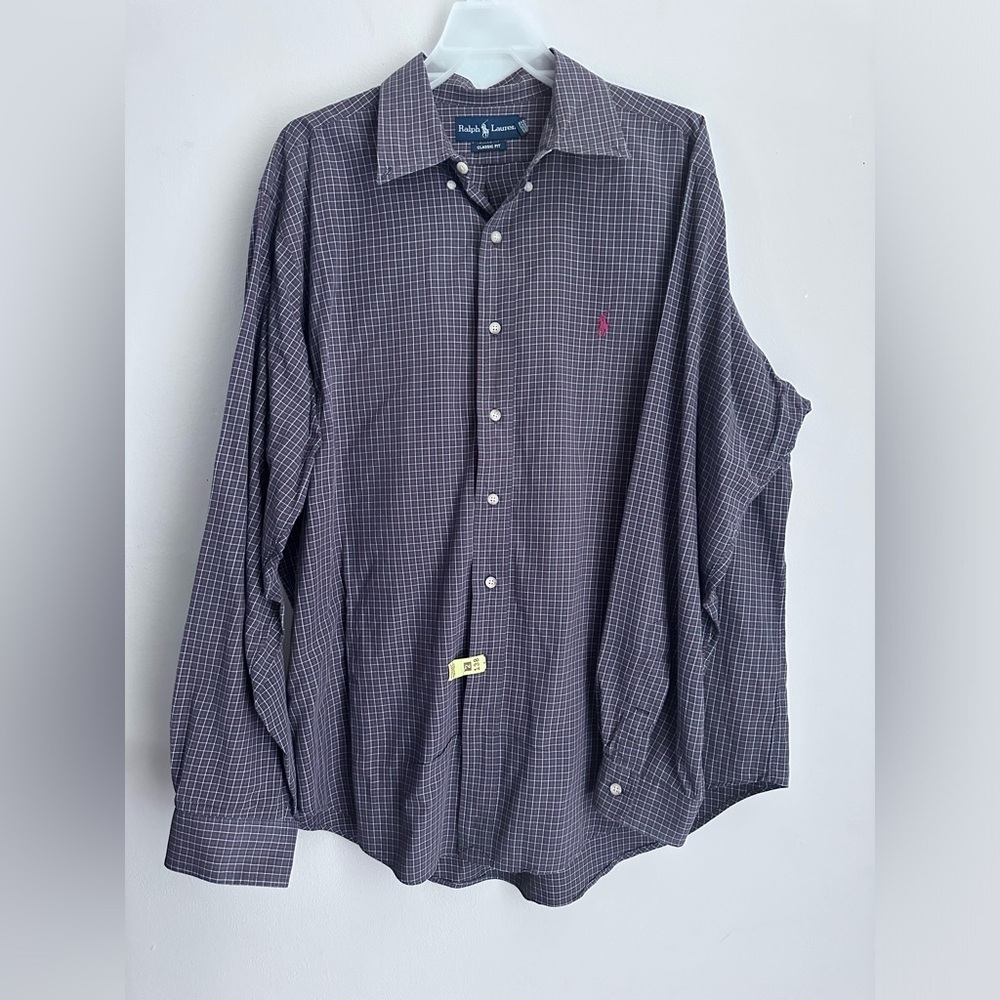 Ralph Lauren Classic Fit Button Down Oxford Shirt Multi Plaid Size X- Large